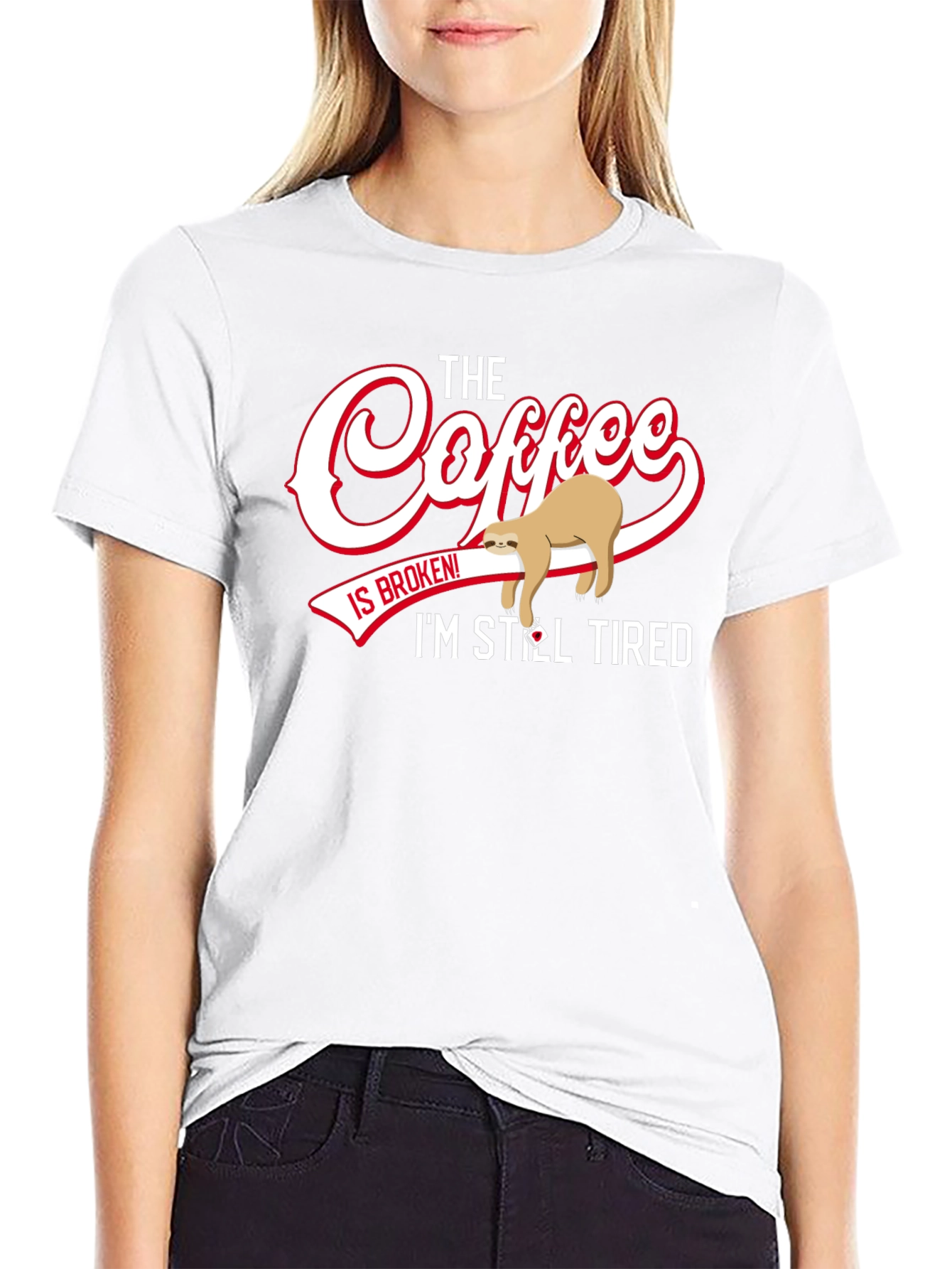 Funny Sloth Coffee T-Shirt - Still Tired Graphic Tee