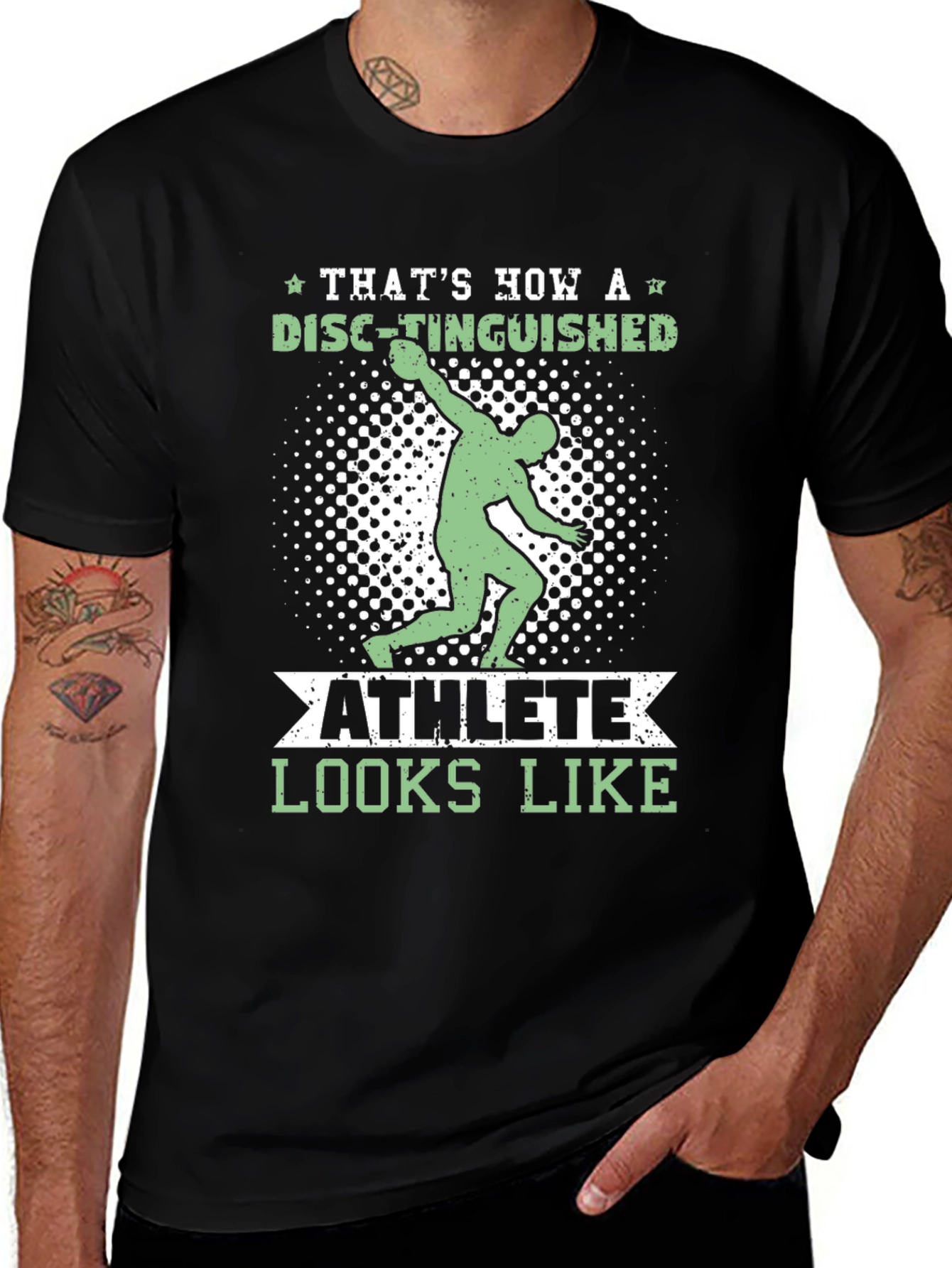 Disc-tinguished Athlete T-Shirt Funny Thrower Tee