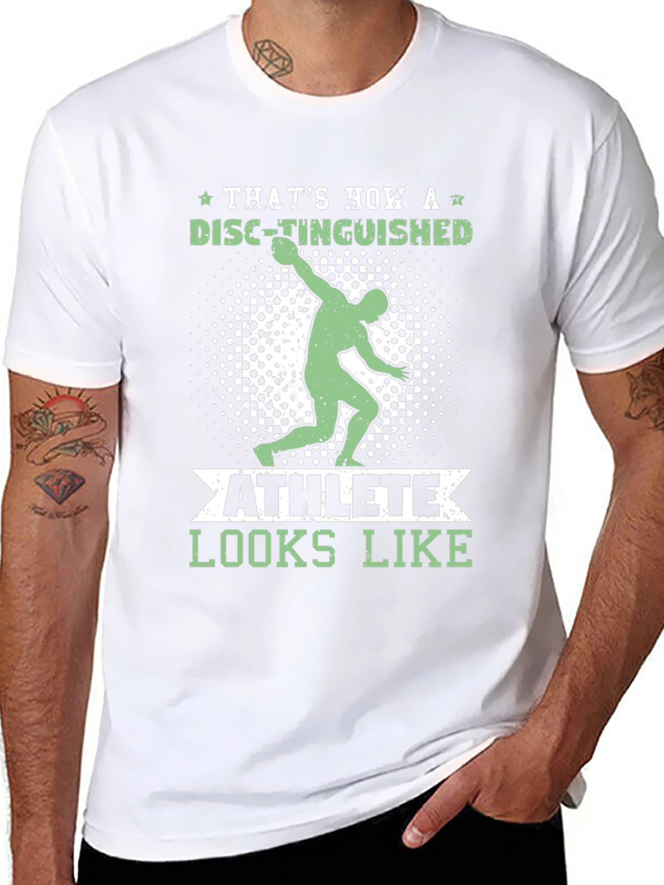 Disc-tinguished Athlete T-Shirt Funny Thrower Tee