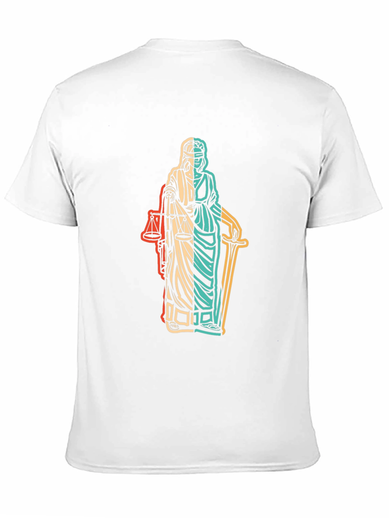 Lawyer Justice Statue Graphic Black T-Shirt