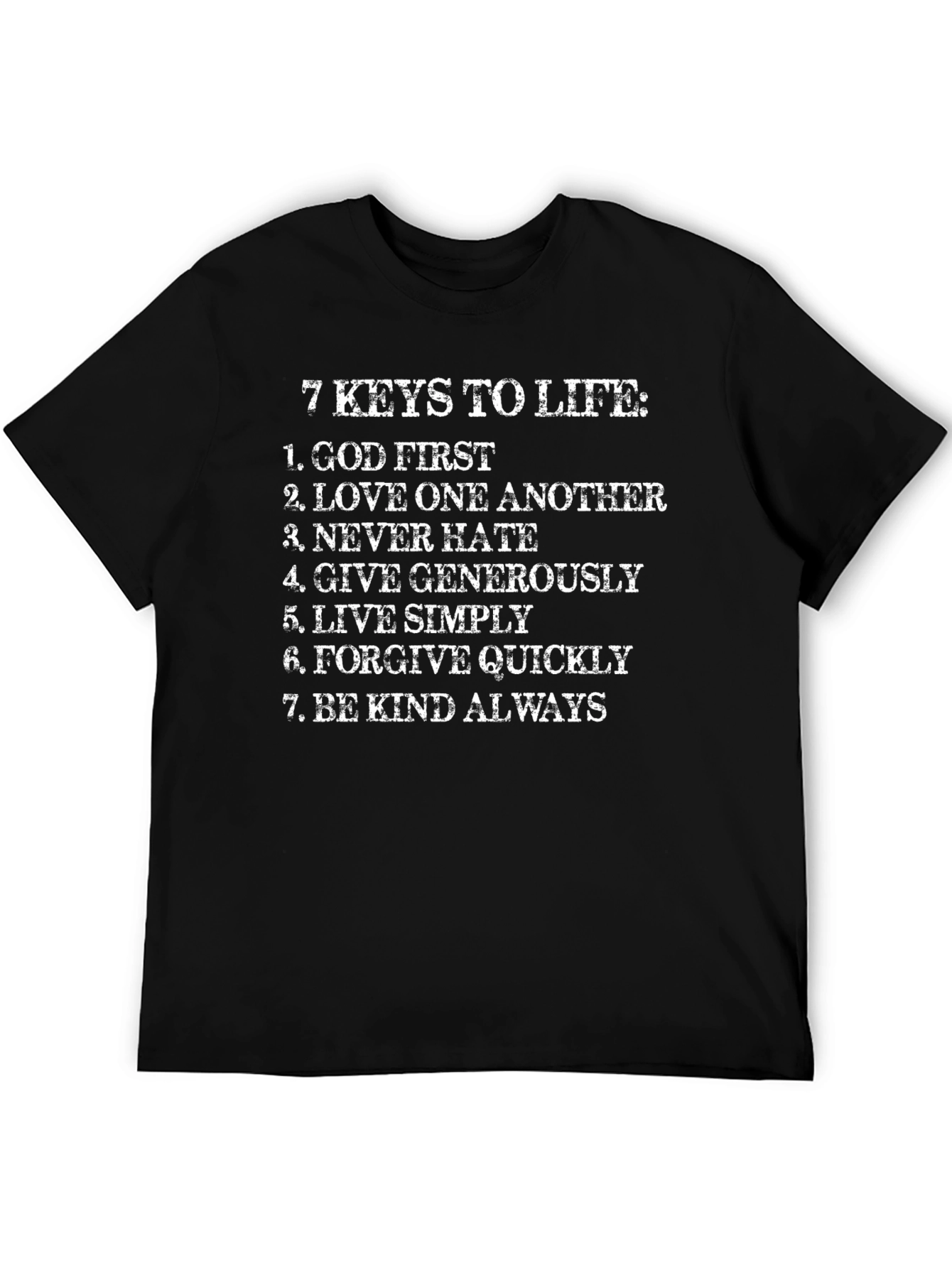 7 Keys to Life Graphic Tee - Black