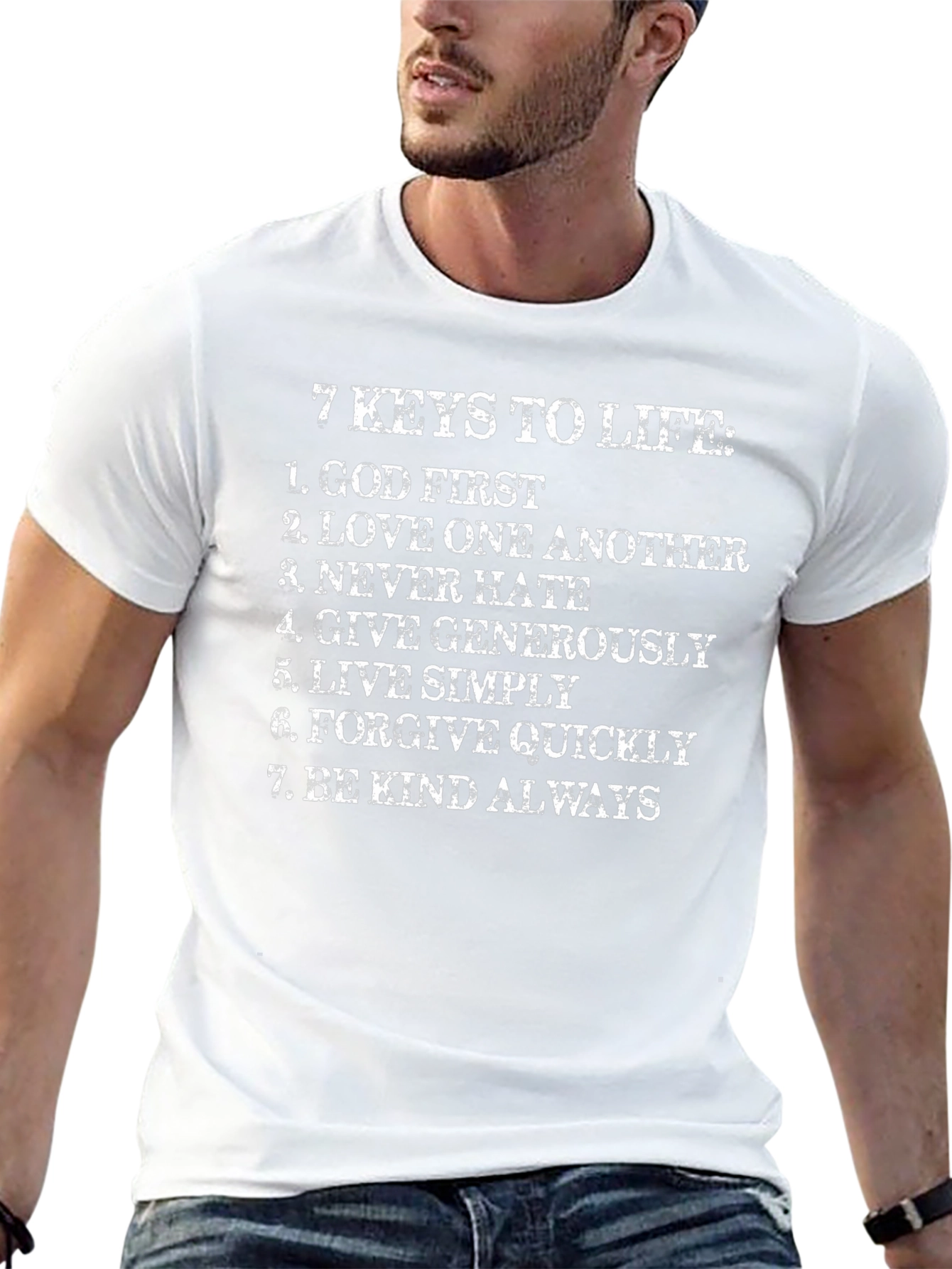 7 Keys to Life Graphic Tee - Black