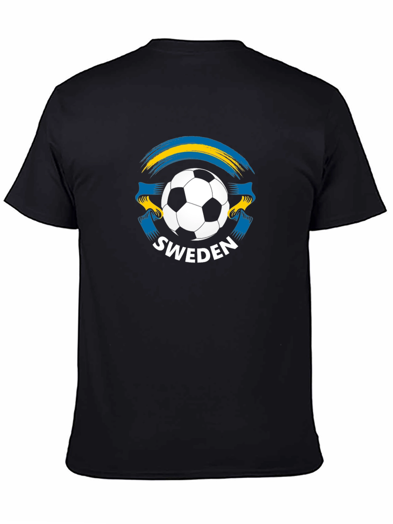 Sweden Soccer T-Shirt - Black Football Fan Apparel