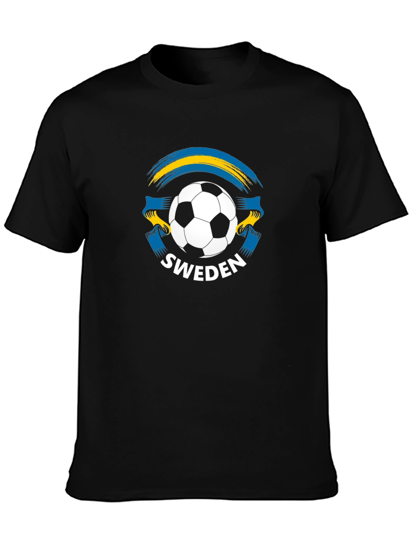 Sweden Soccer T-Shirt - Black Football Fan Apparel