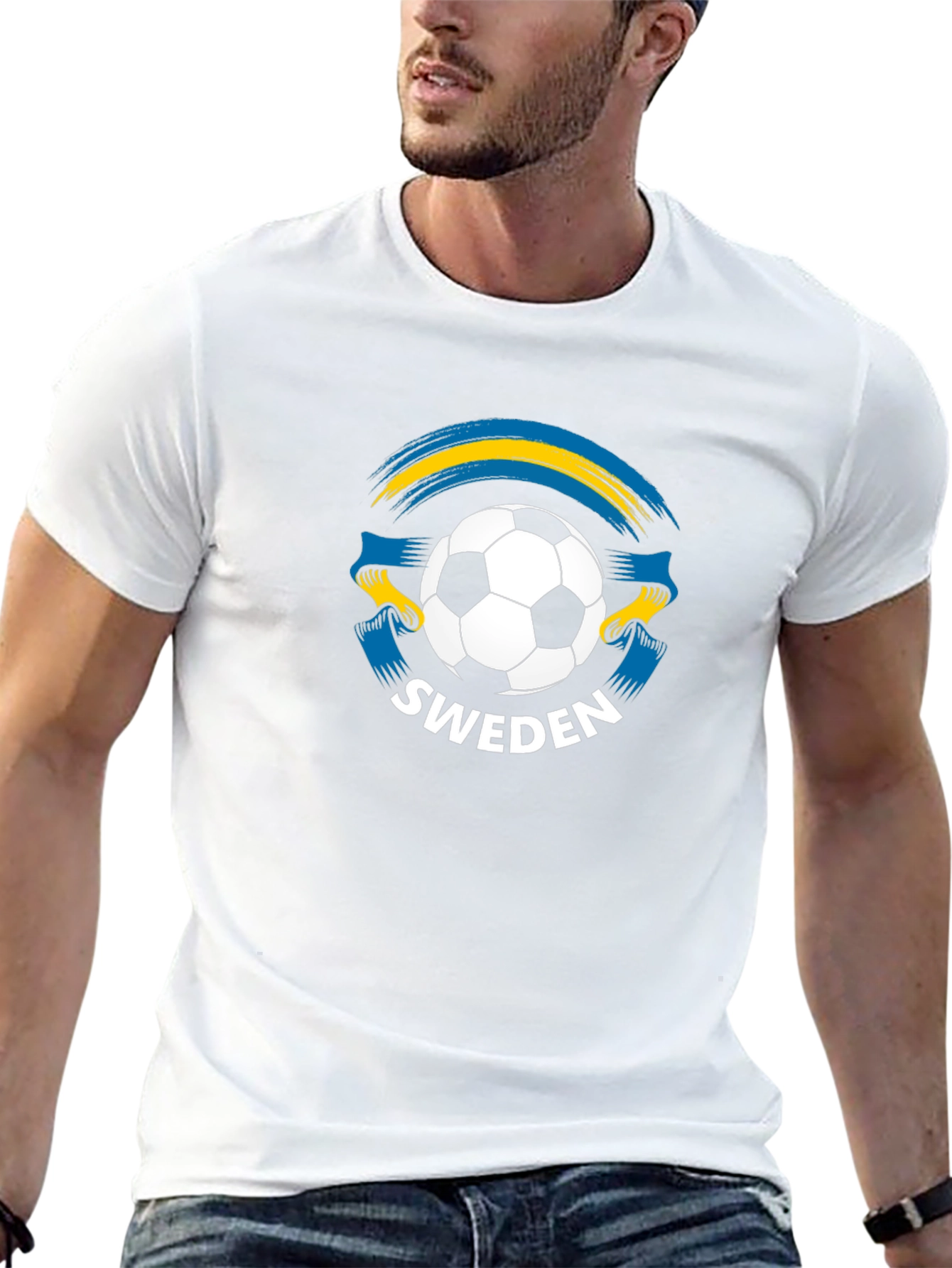 Sweden Soccer T-Shirt - Black Football Fan Apparel