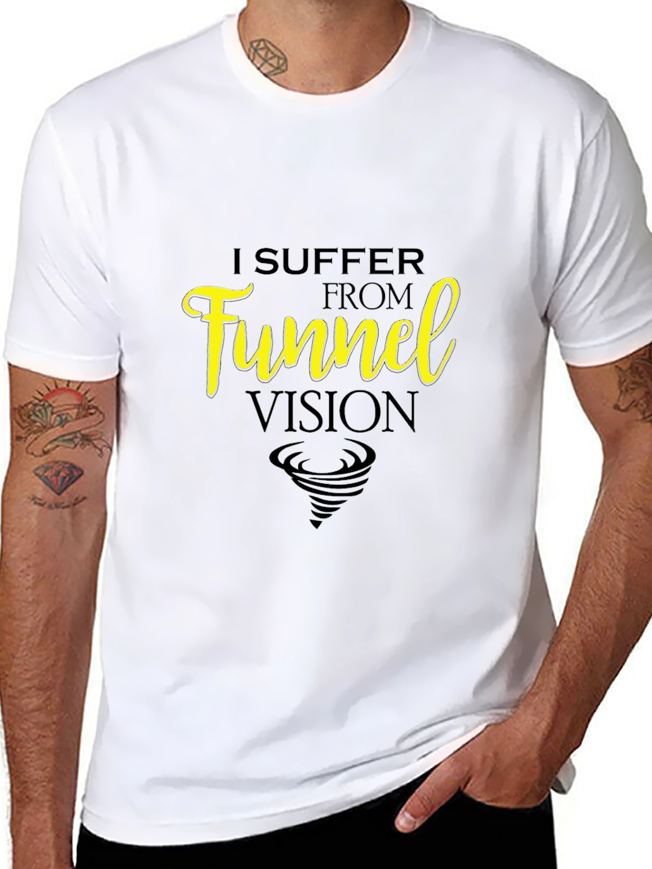 Funnel Vision Graphic T-Shirt - Black