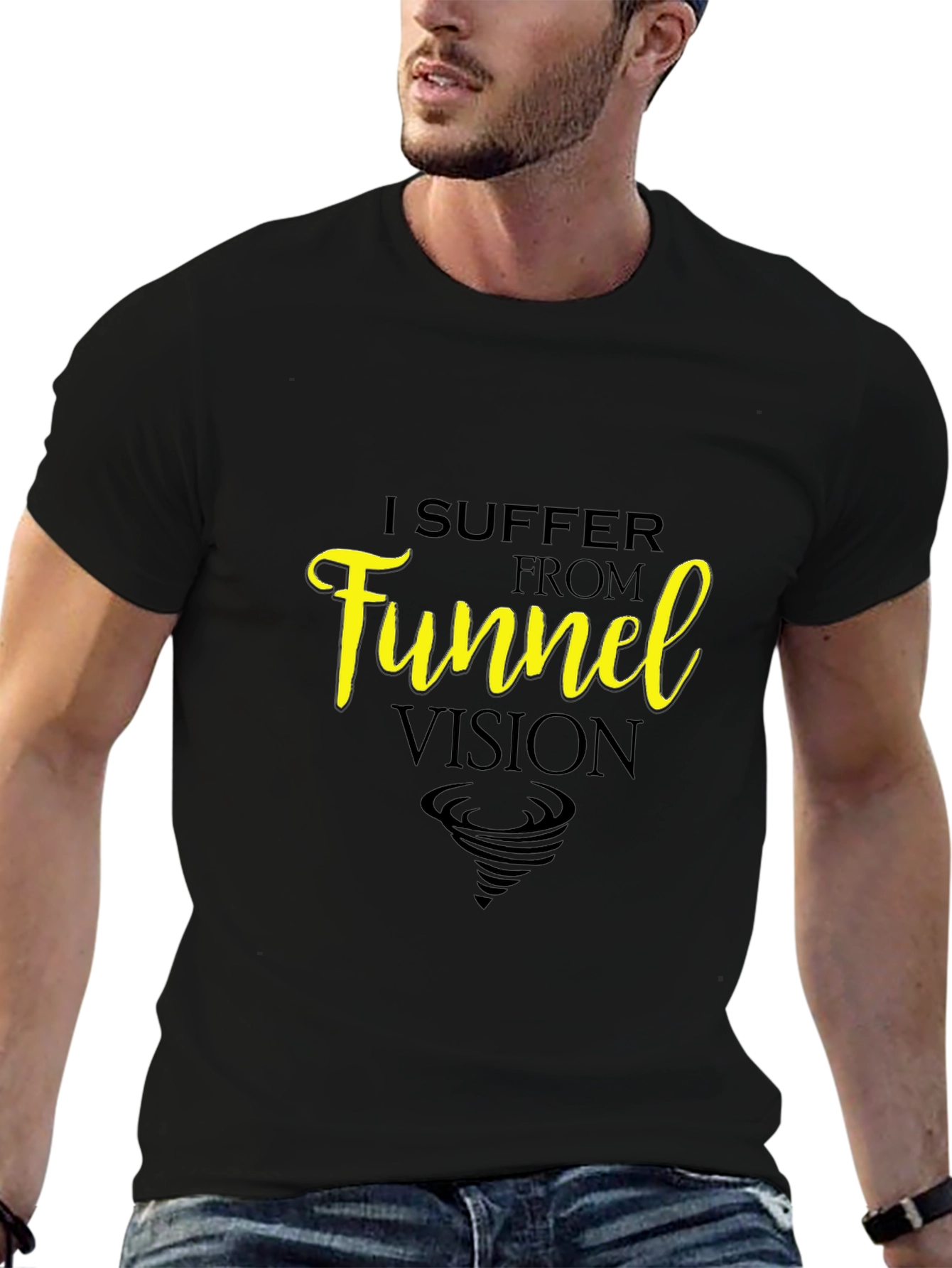 Funnel Vision Graphic T-Shirt - Black