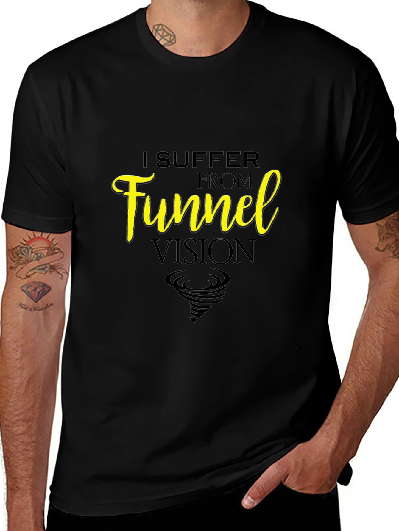 Funnel Vision Graphic T-Shirt - Black