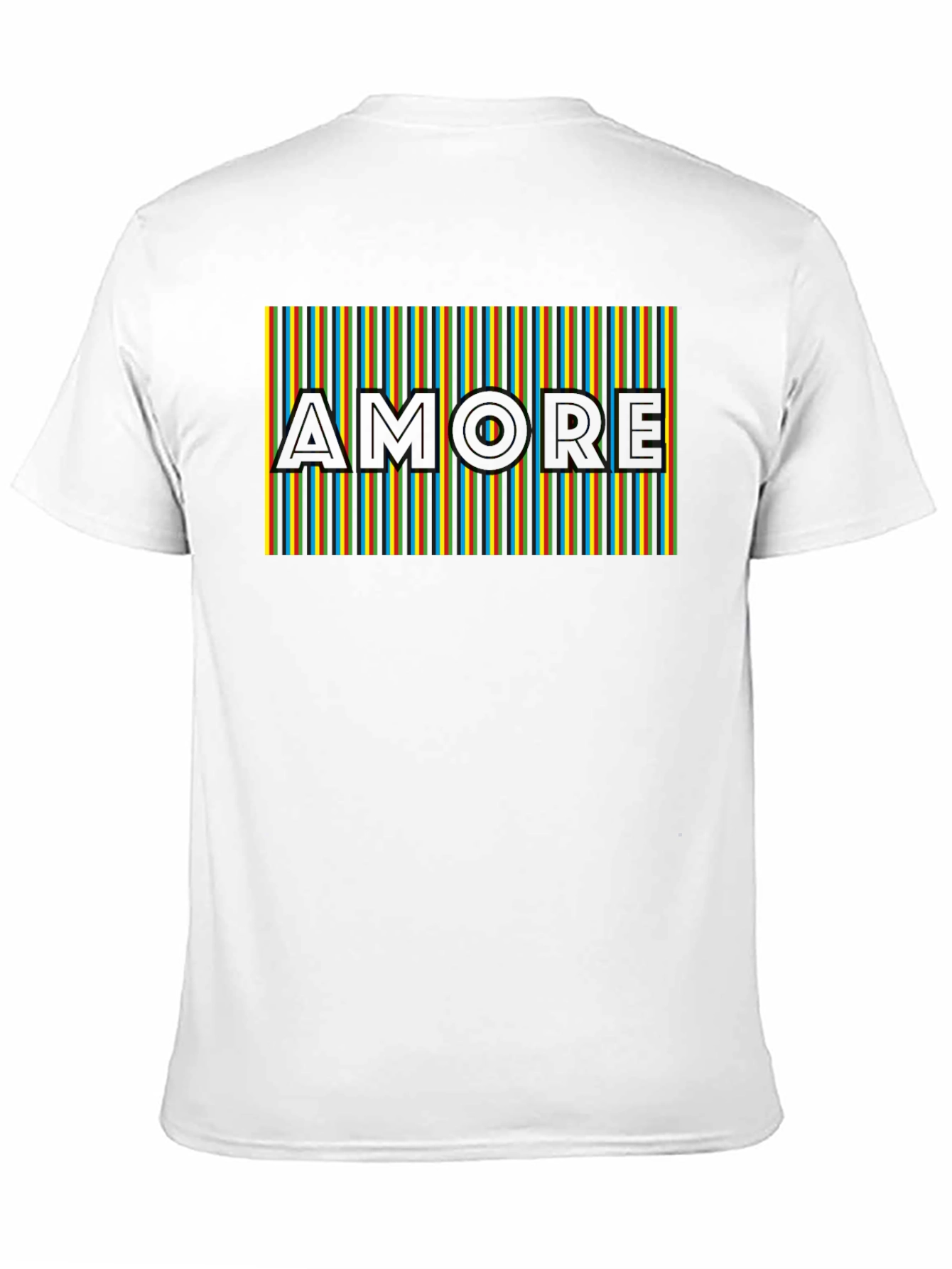 Amore Striped Graphic Tee - Black Casual Shirt