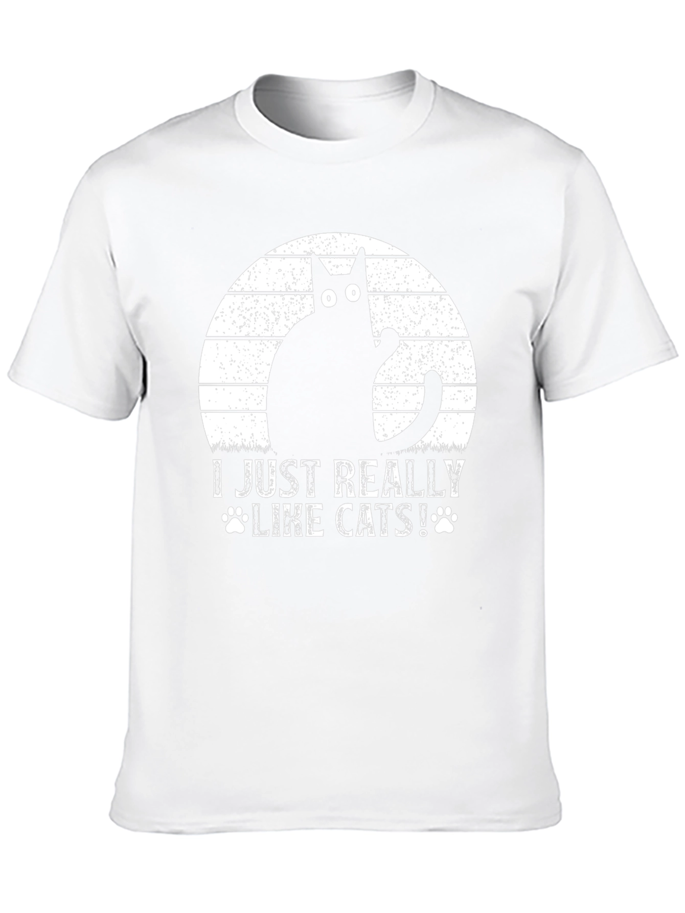 I Just Really Like Cats Black T-Shirt