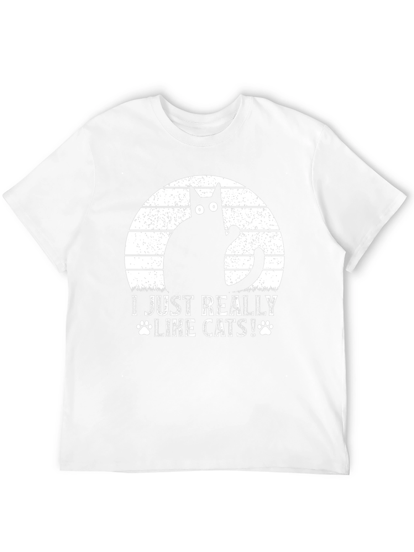 I Just Really Like Cats Black T-Shirt