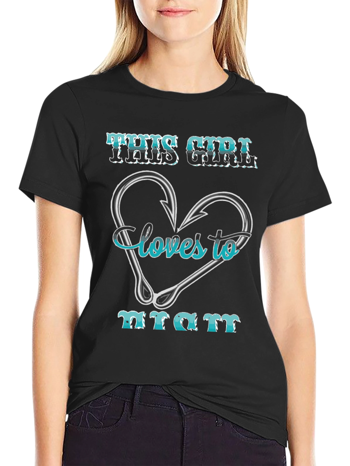 Fishing Girl T-Shirt: Loves to Hunt