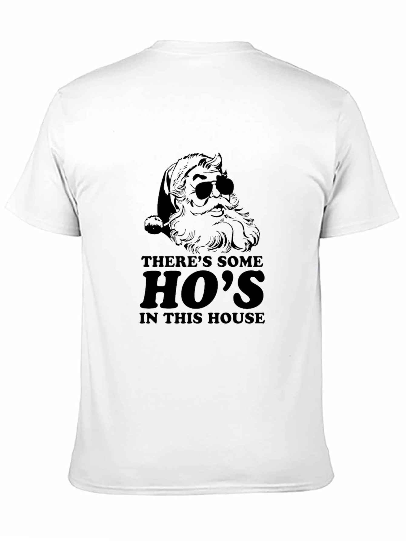 Funny Santa Hos In This House Black T-Shirt