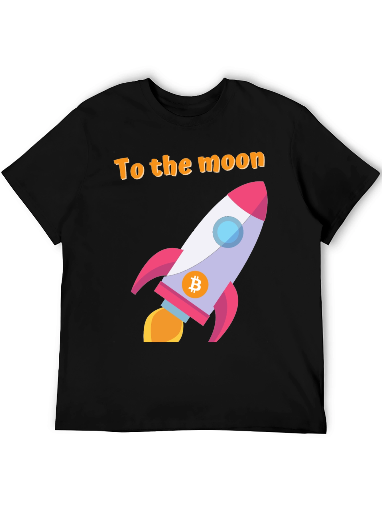 Bitcoin Rocket To The Moon Graphic Tee
