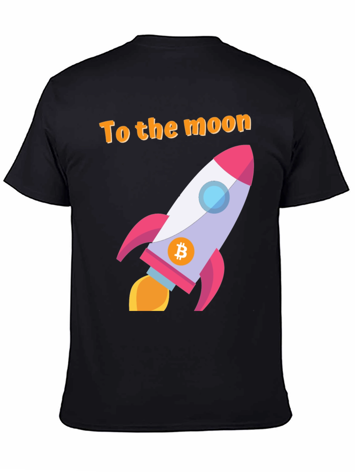 Bitcoin Rocket To The Moon Graphic Tee