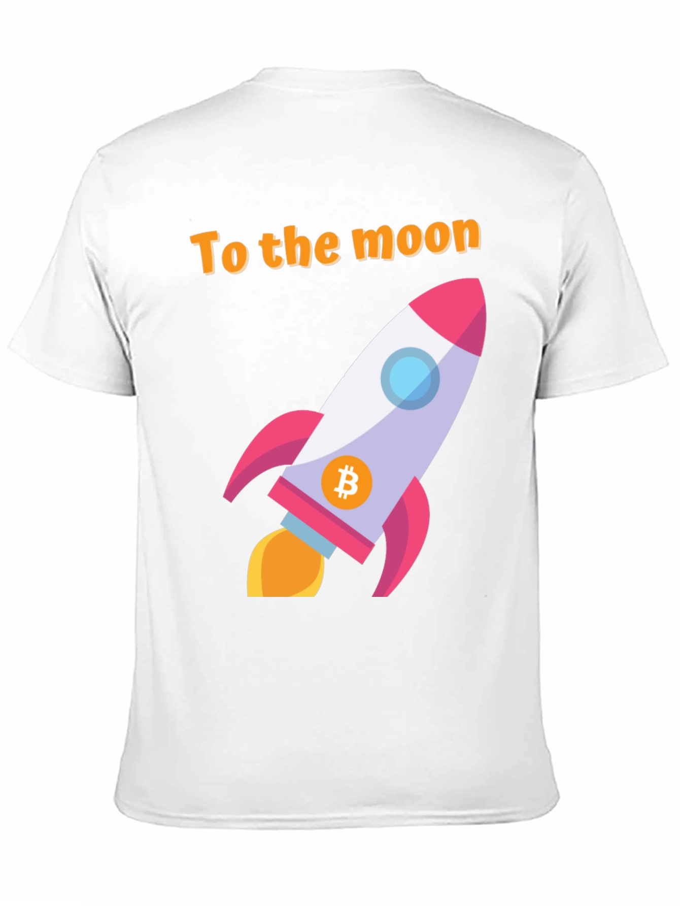 Bitcoin Rocket To The Moon Graphic Tee