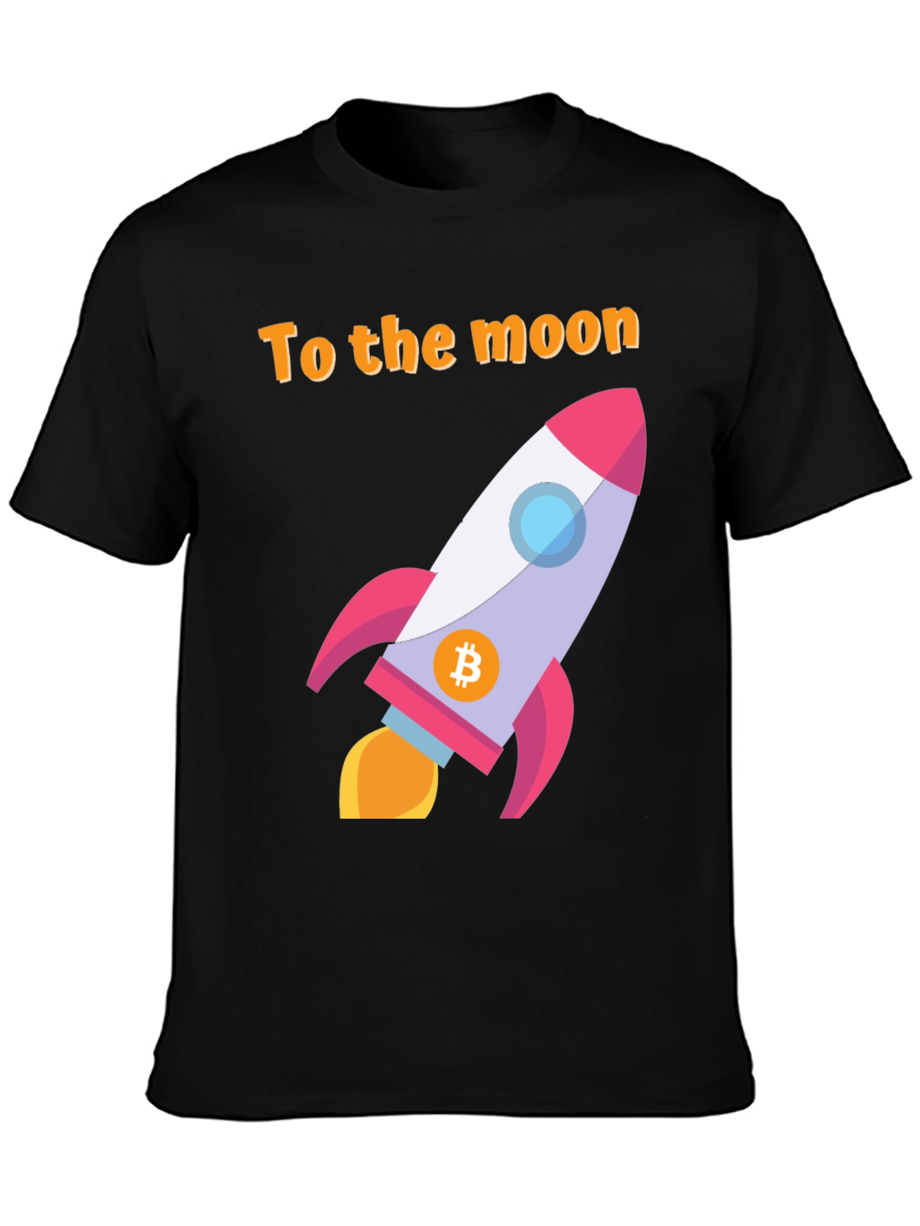 Bitcoin Rocket To The Moon Graphic Tee
