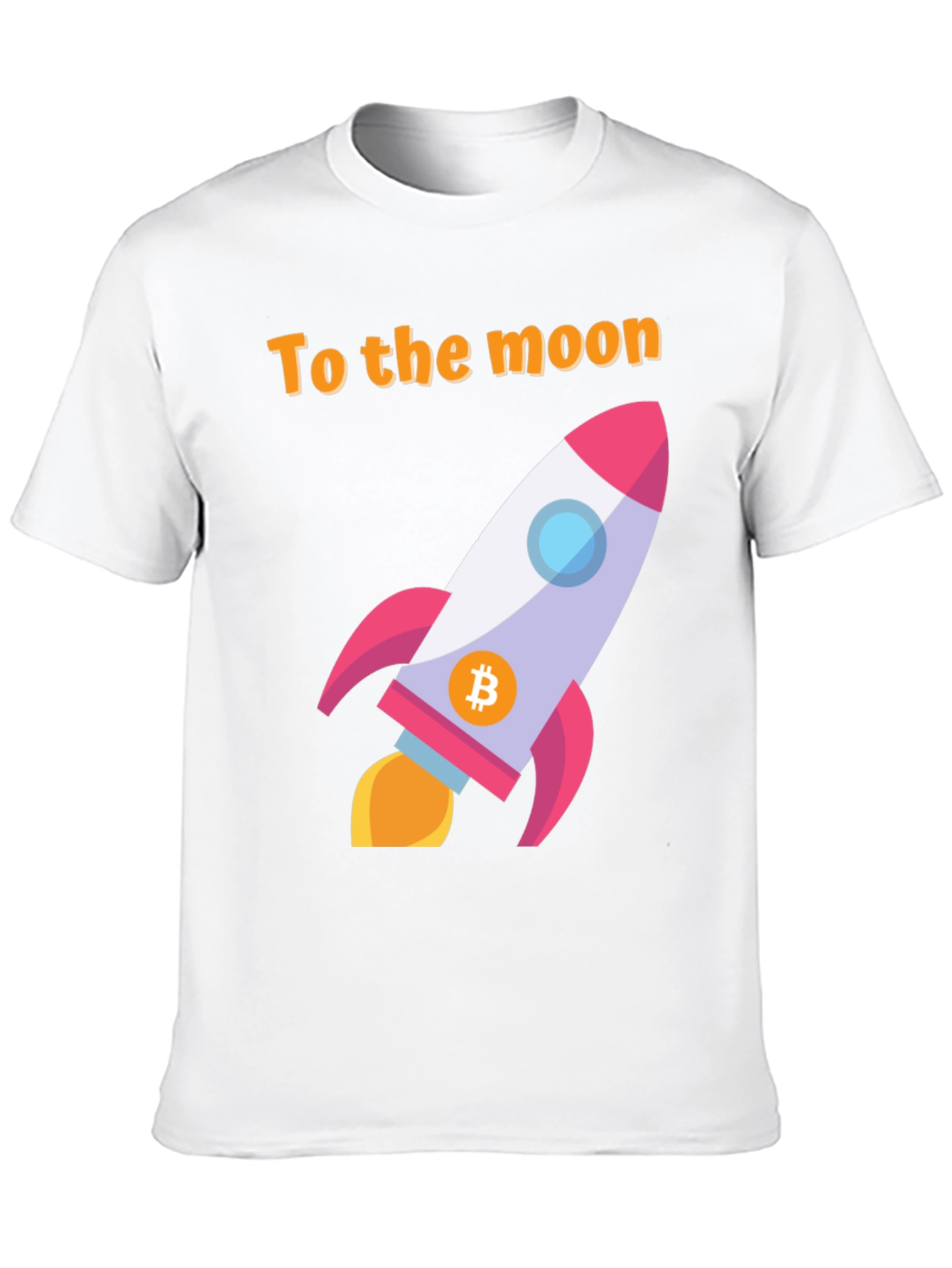 Bitcoin Rocket To The Moon Graphic Tee