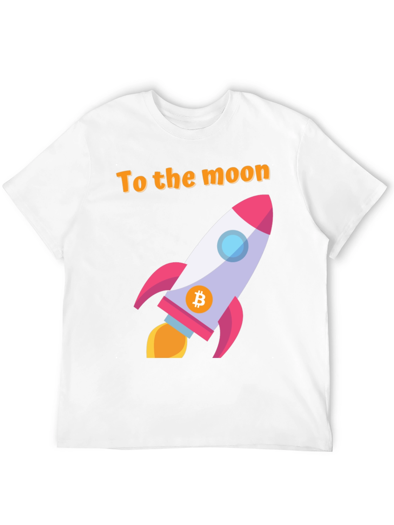 Bitcoin Rocket To The Moon Graphic Tee