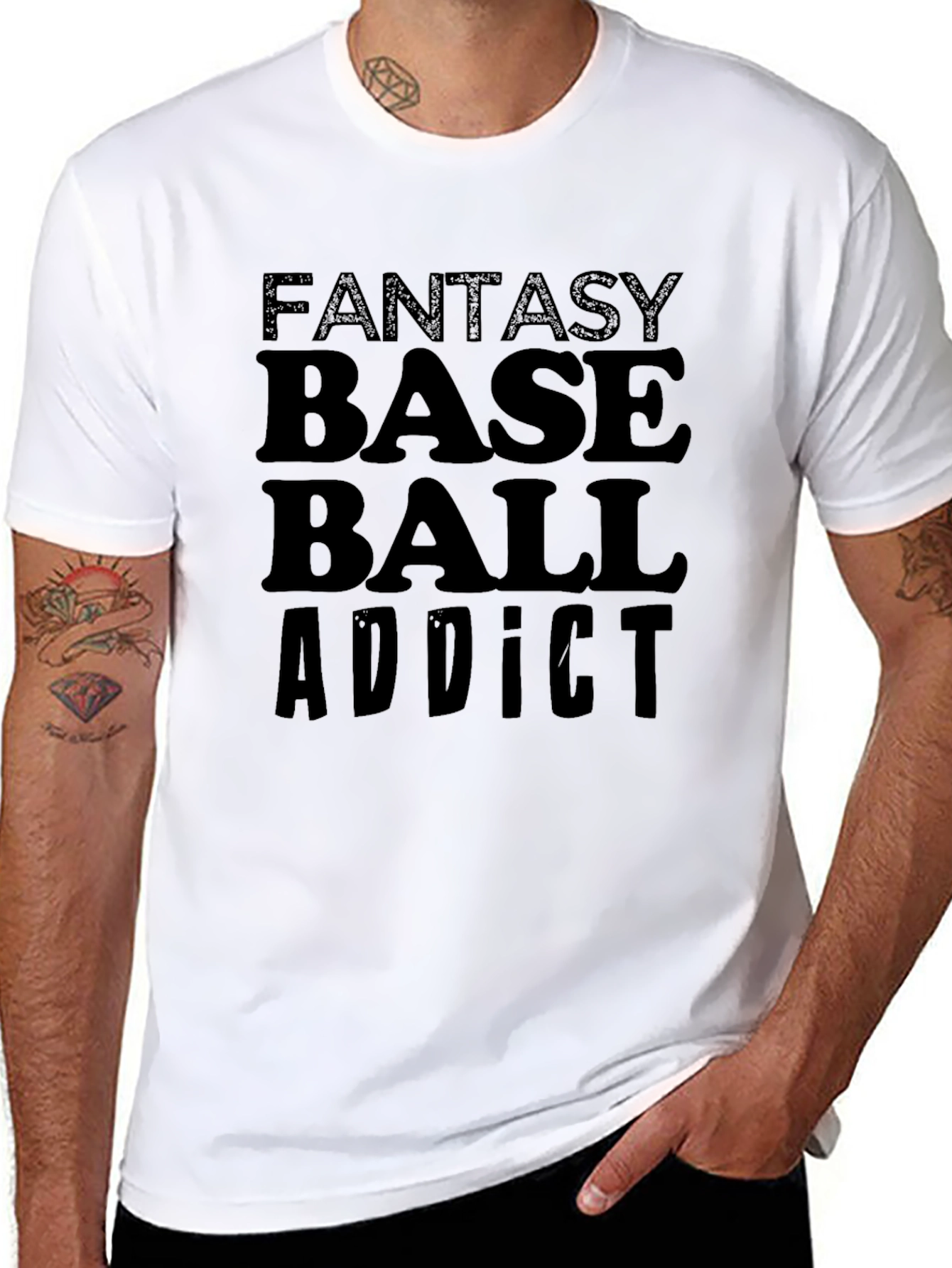 Fantasy Baseball Addict Graphic T-Shirt