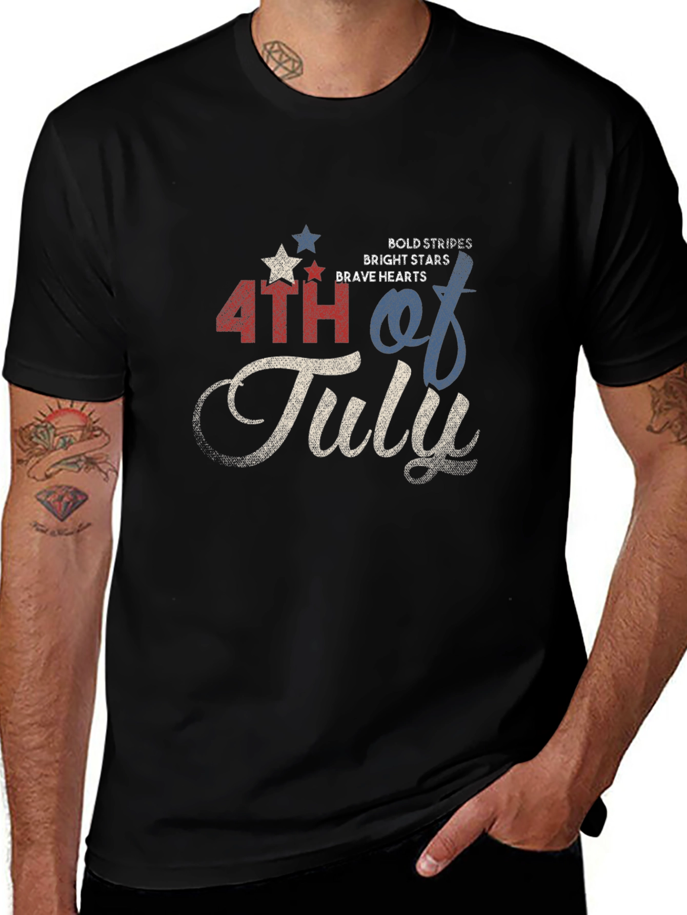 4th of July Graphic T-Shirt - Patriotic Design