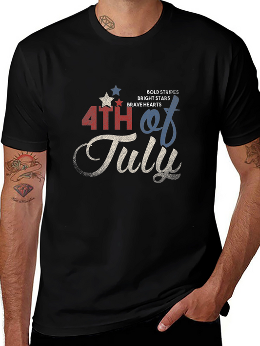 4th of July Graphic T-Shirt - Patriotic Design