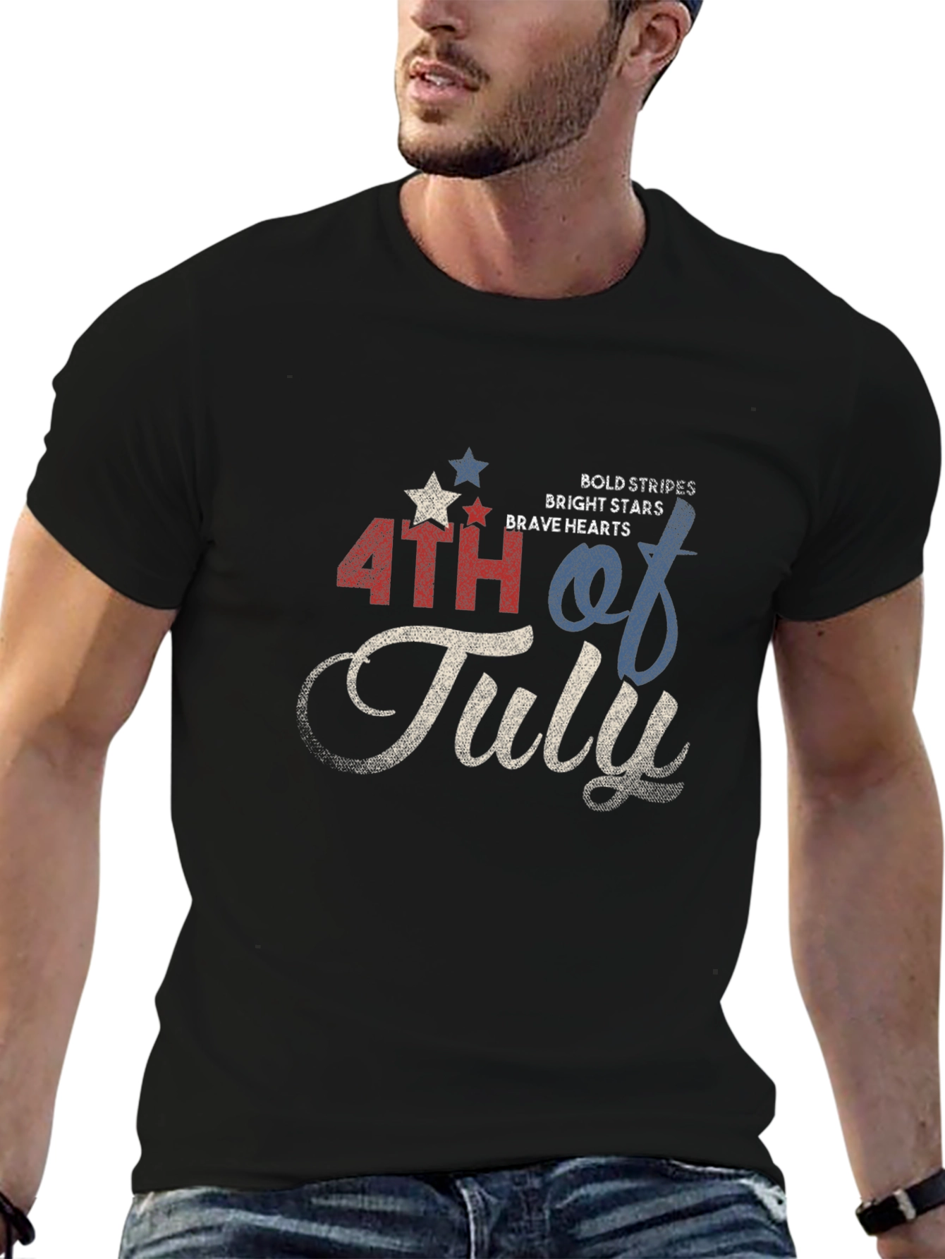 4th of July Graphic T-Shirt - Patriotic Design