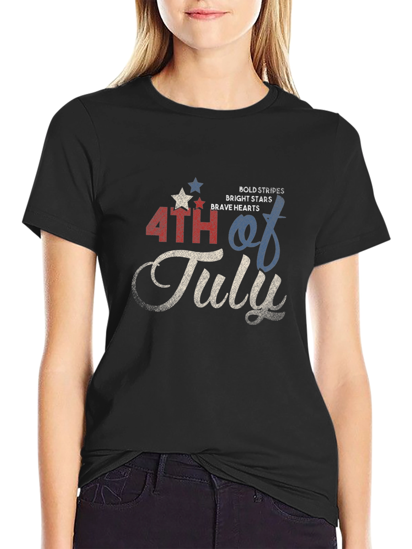 4th of July Graphic T-Shirt - Patriotic Design