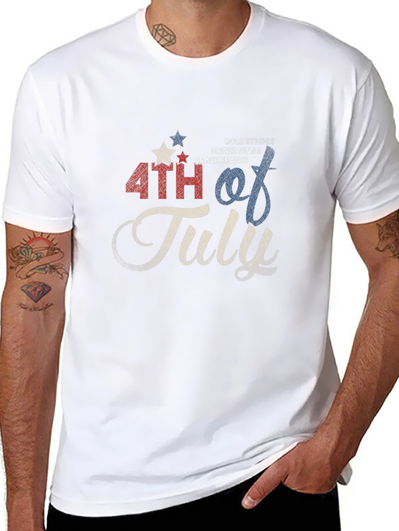 4th of July Graphic T-Shirt - Patriotic Design