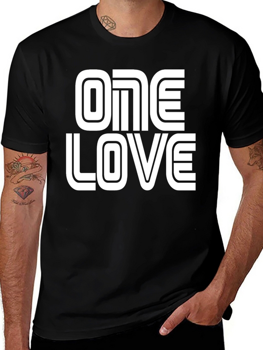 One Love Graphic Tee - Black Cotton Blend