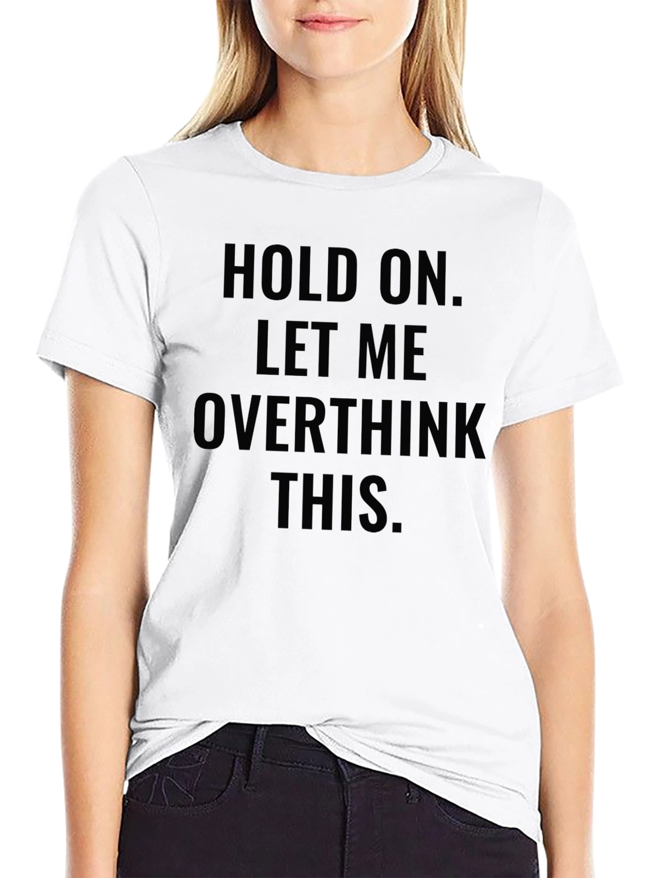 Overthink This Black Crew Neck Tee