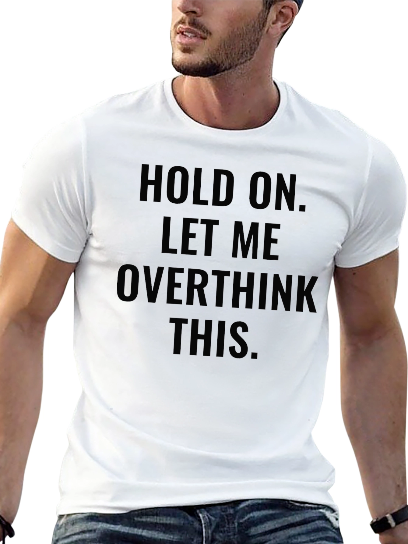 Overthink This Black Crew Neck Tee
