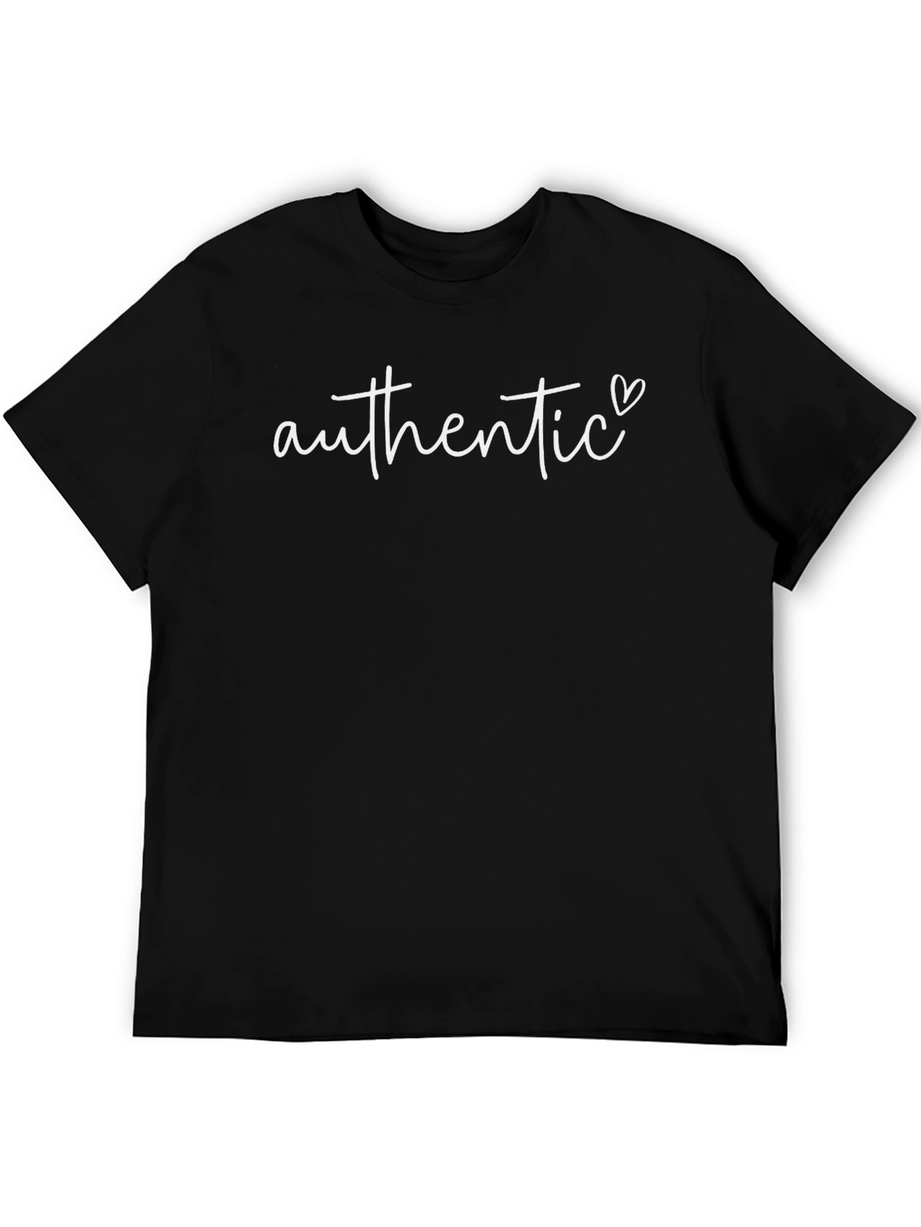 Authentic Heart Graphic Black T-Shirt