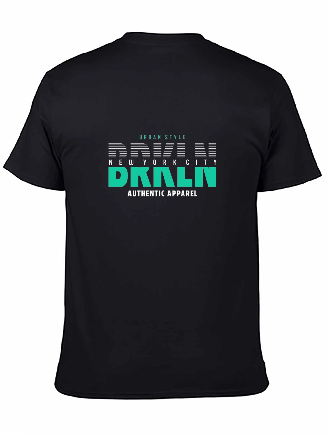 Urban Style BRKLN Graphic T-Shirt - Black