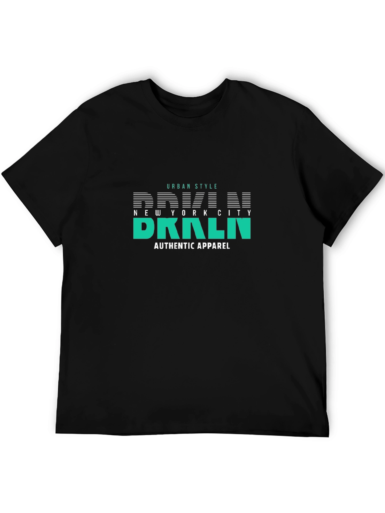 Urban Style BRKLN Graphic T-Shirt - Black