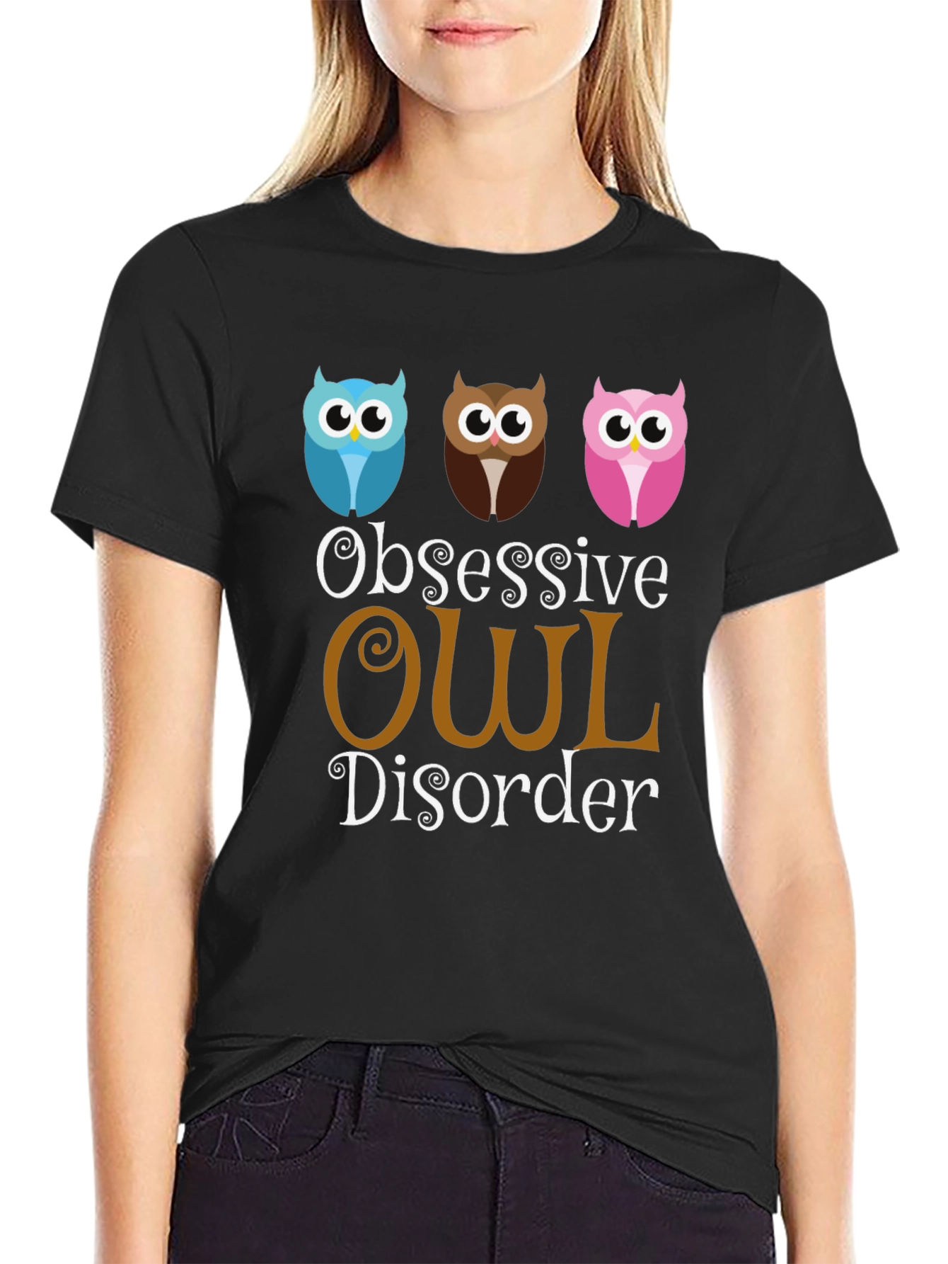 Obsessive Owl Disorder T-Shirt Funny Graphic Tee