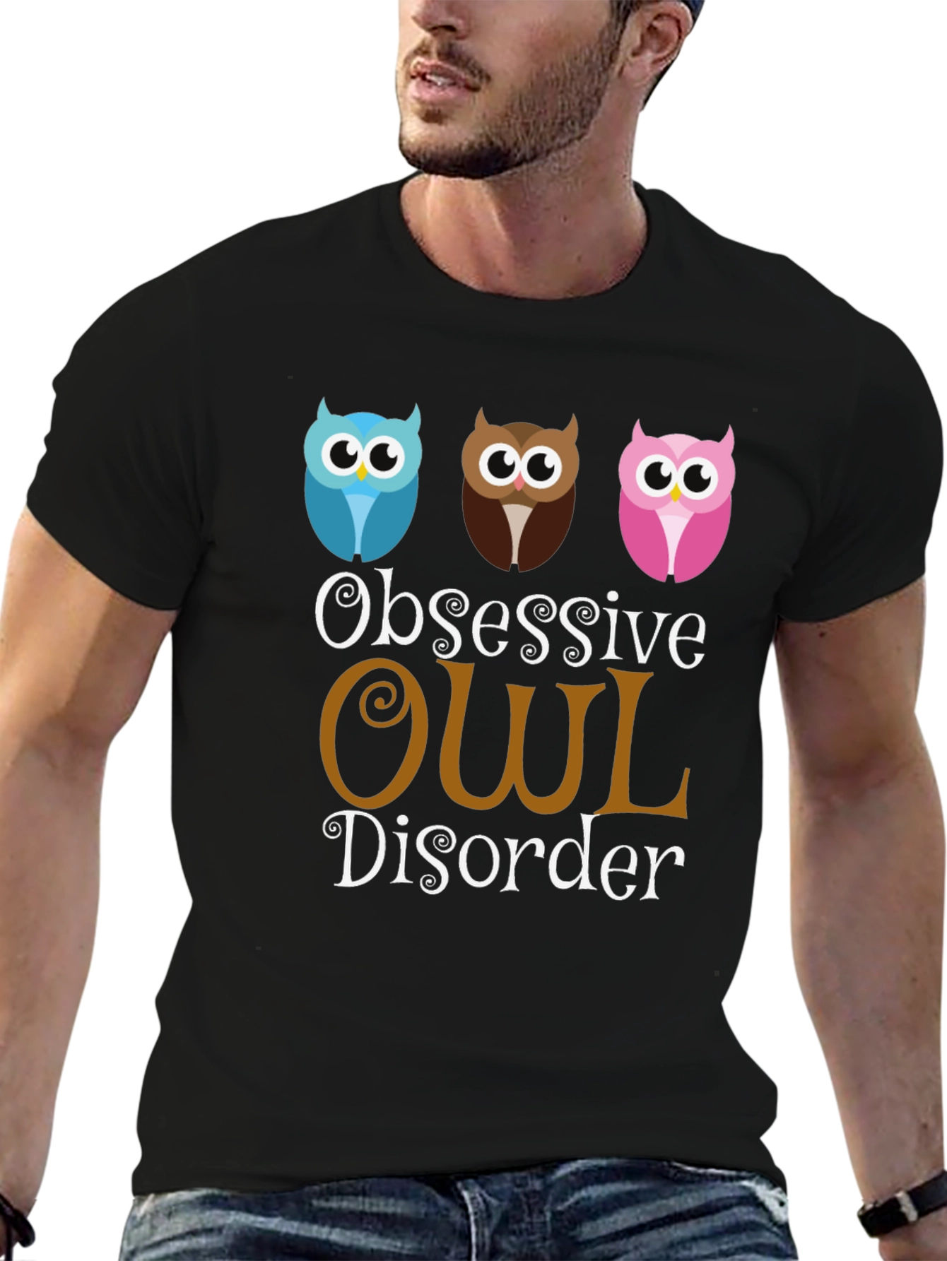 Obsessive Owl Disorder T-Shirt Funny Graphic Tee