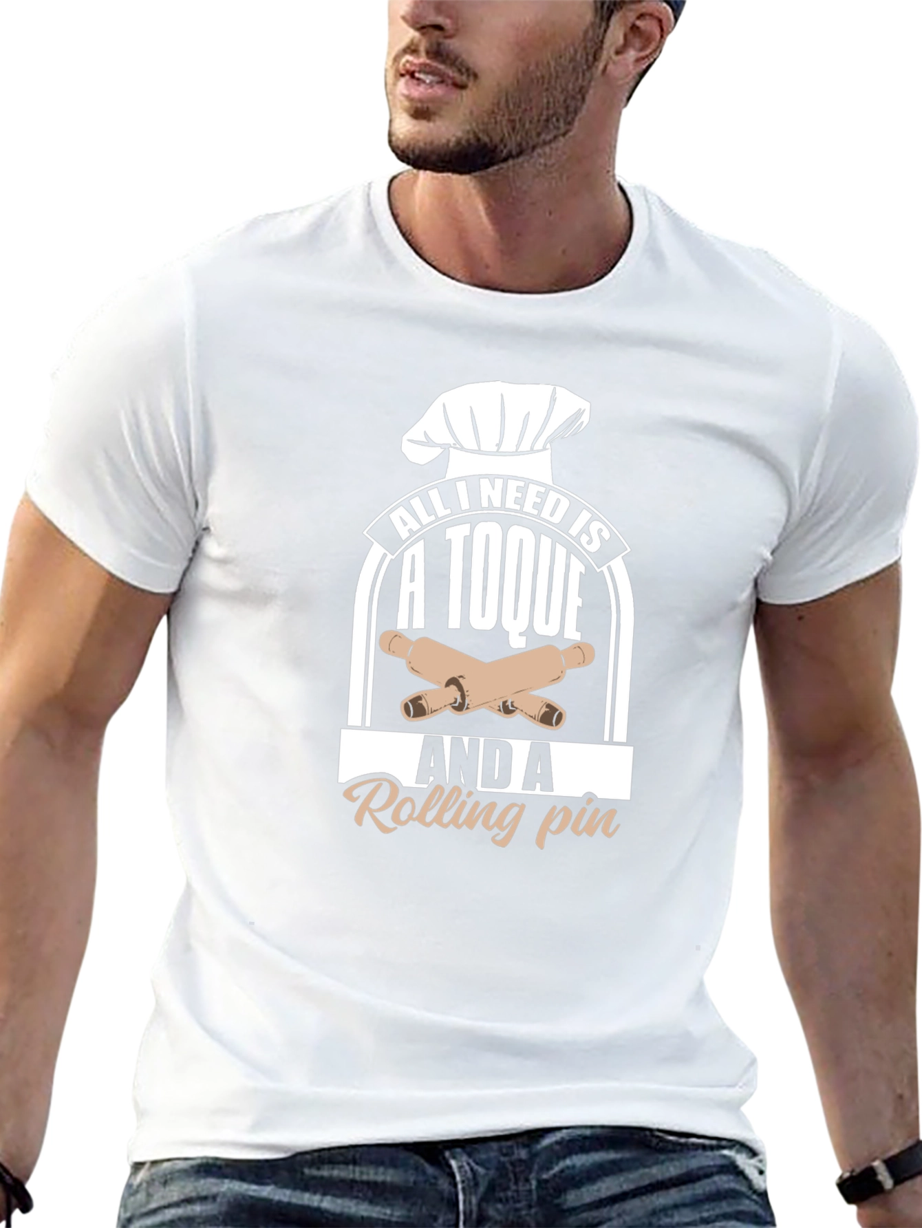 Chefs Toque & Rolling Pin Graphic T-Shirt