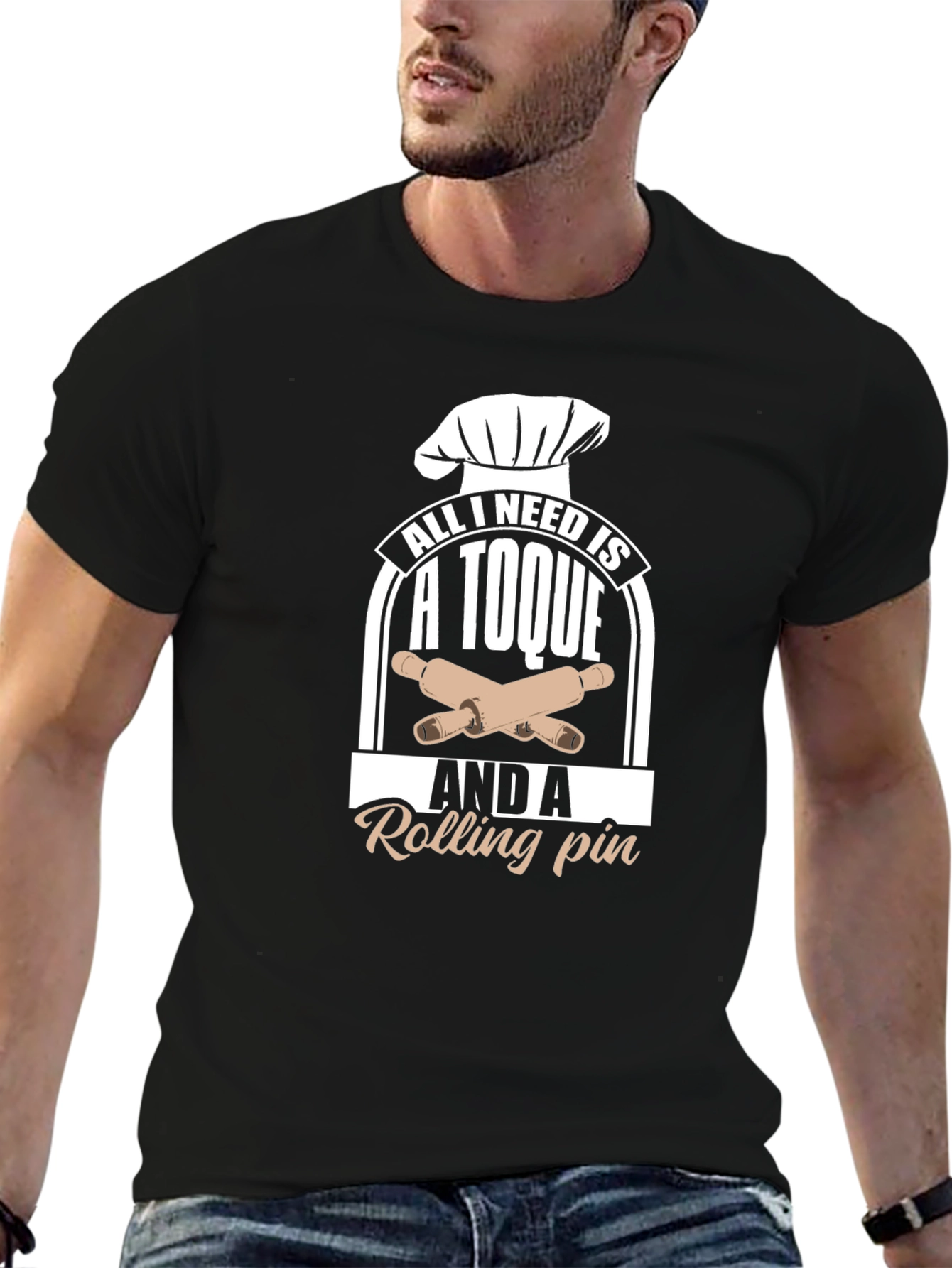 Chefs Toque & Rolling Pin Graphic T-Shirt
