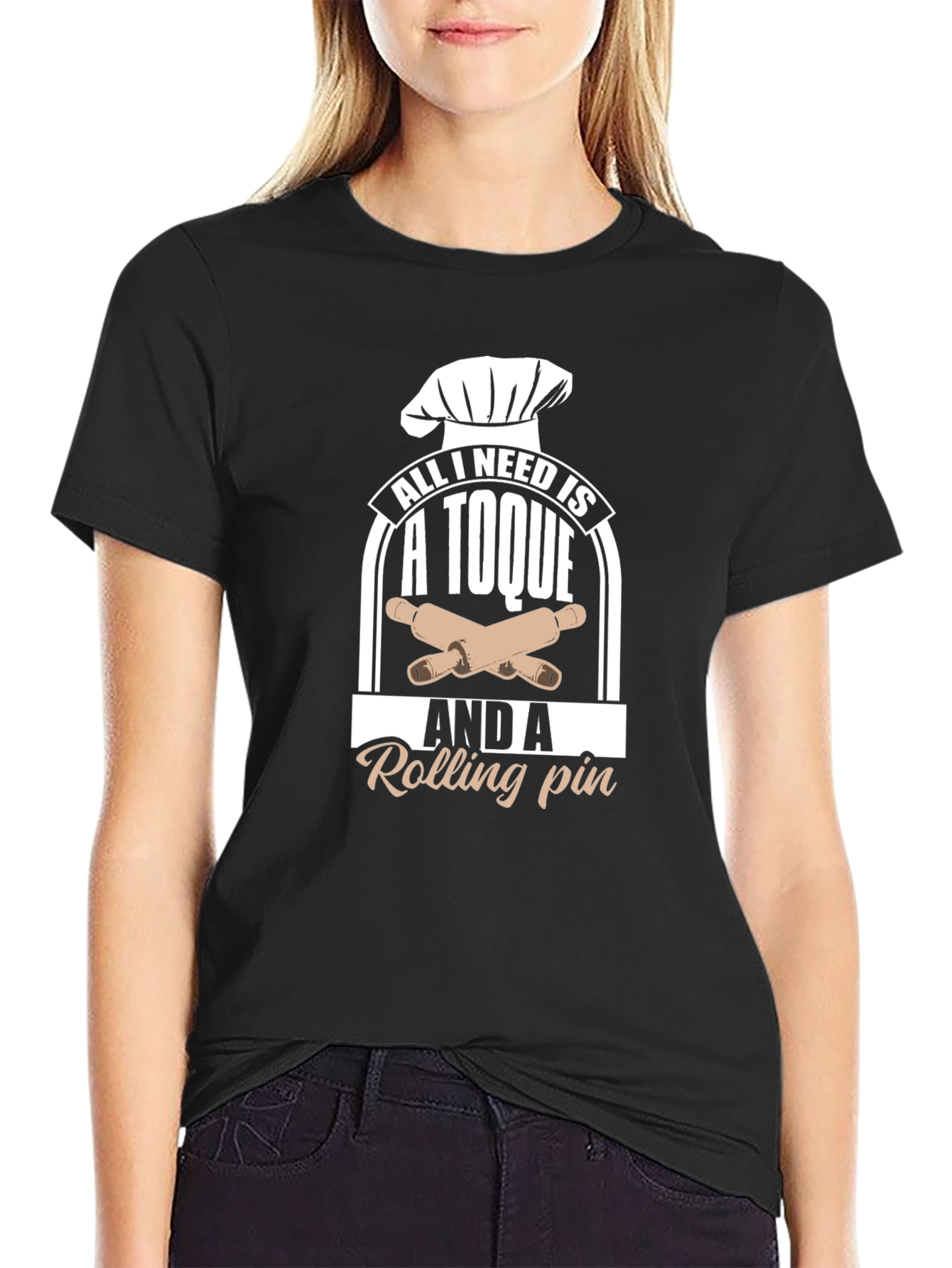 Chefs Toque & Rolling Pin Graphic T-Shirt
