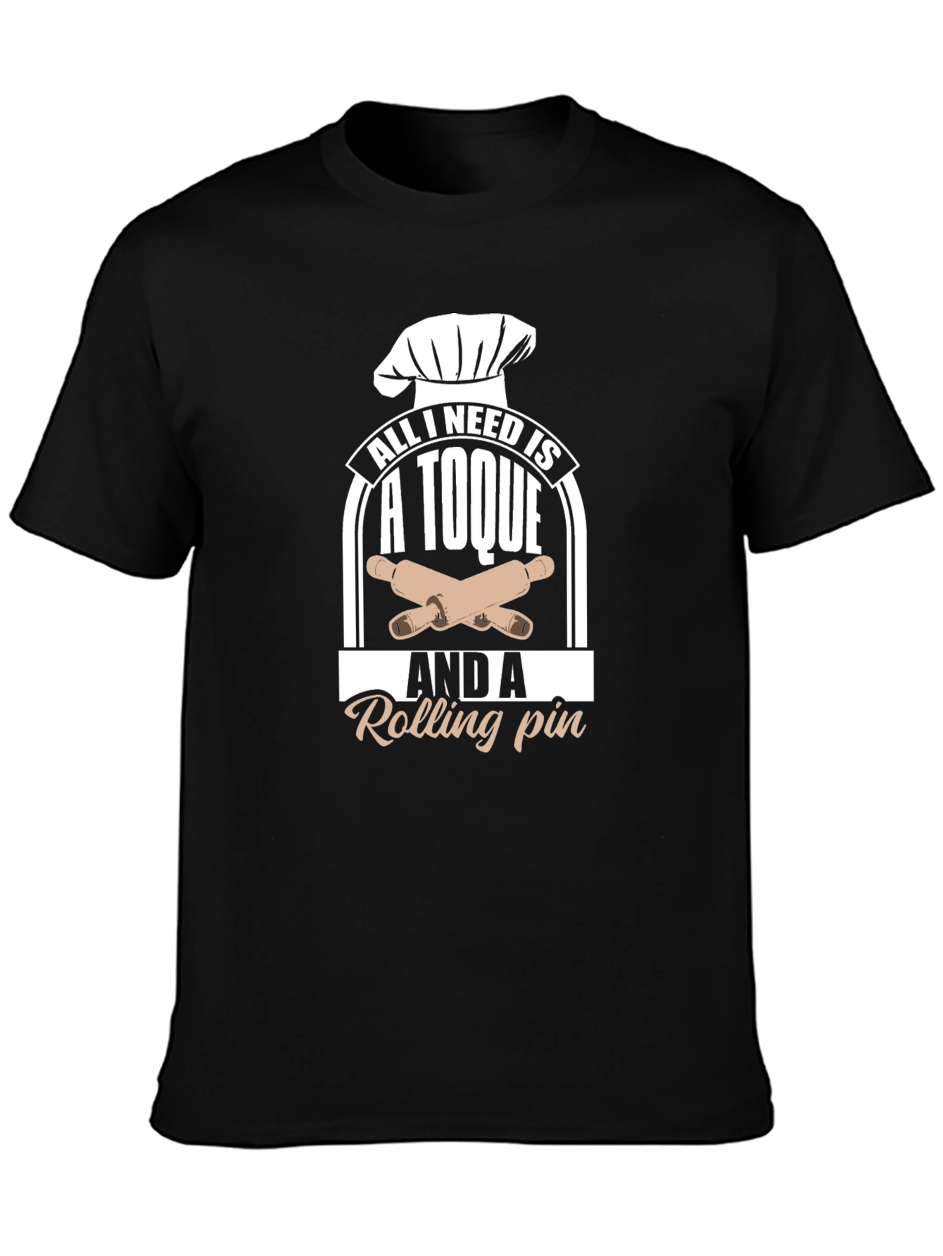 Chefs Toque & Rolling Pin Graphic T-Shirt