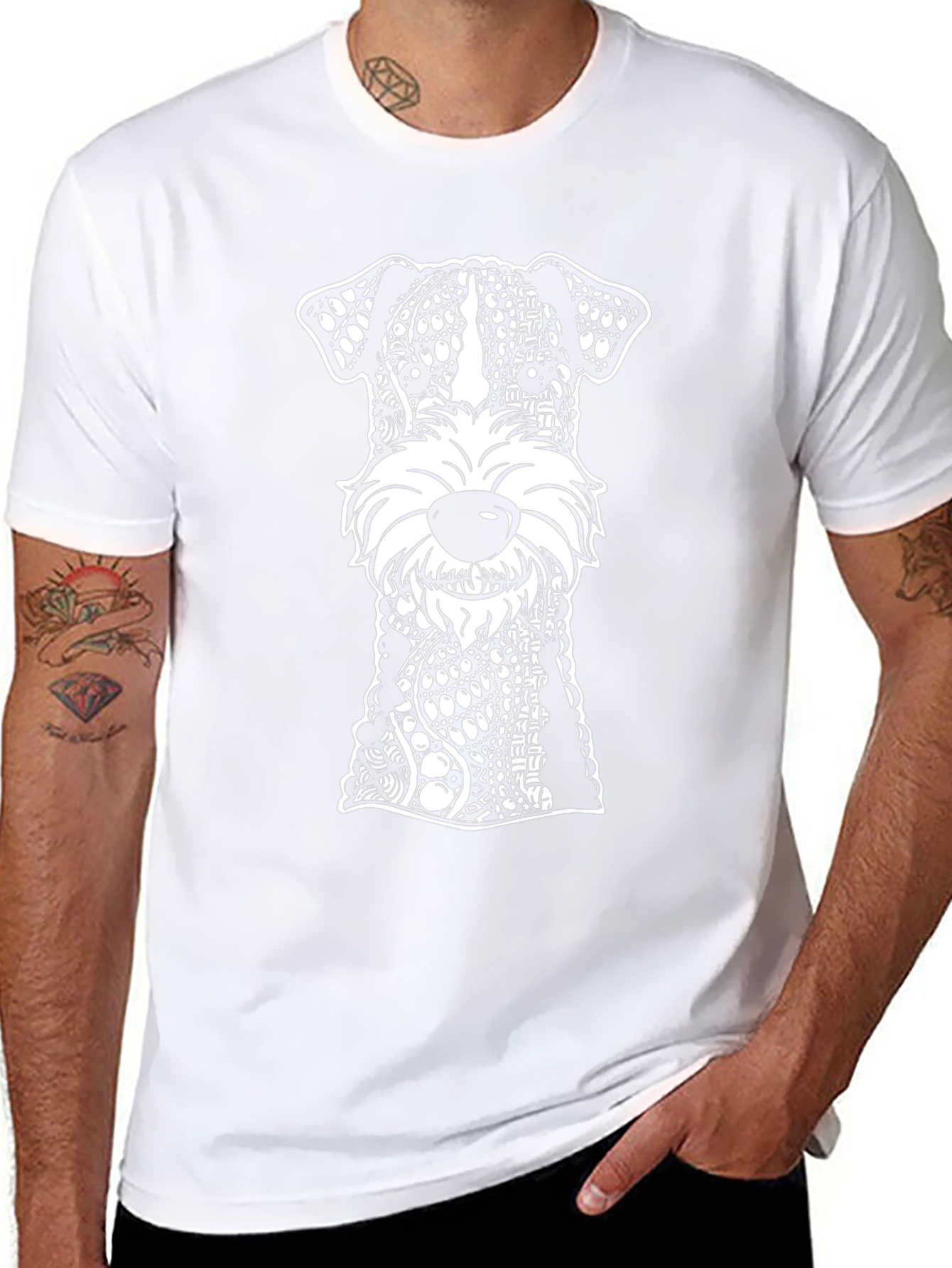 Dog Lover T-Shirt: Abstract Terrier Print