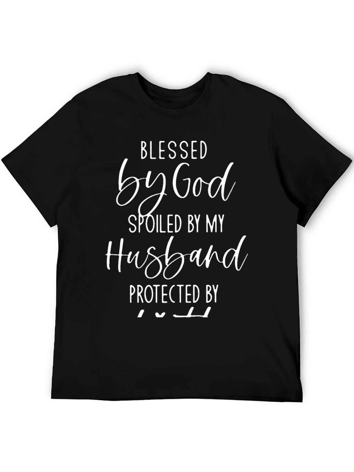 Blessed Wife Graphic Tee - Husband Spoiled Protected