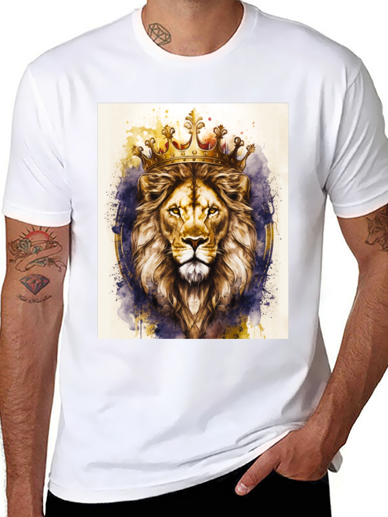 Lion King Graphic Tee - Black Cotton T-Shirt