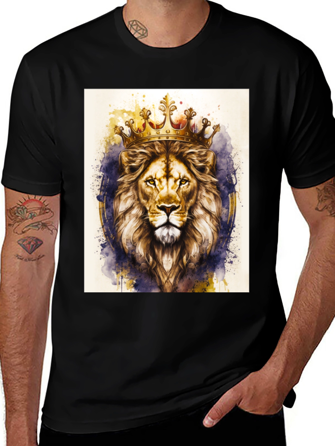 Lion King Graphic Tee - Black Cotton T-Shirt