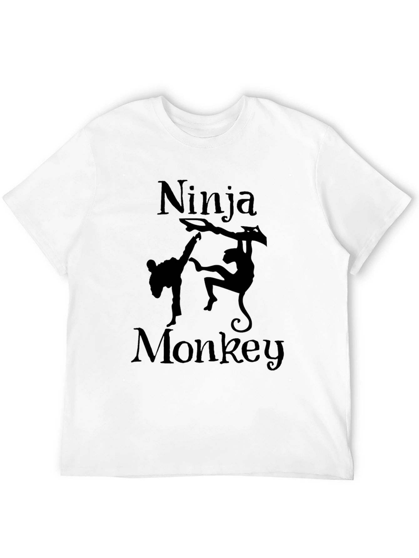 Ninja Monkey Graphic T-Shirt - Mens Black Tee