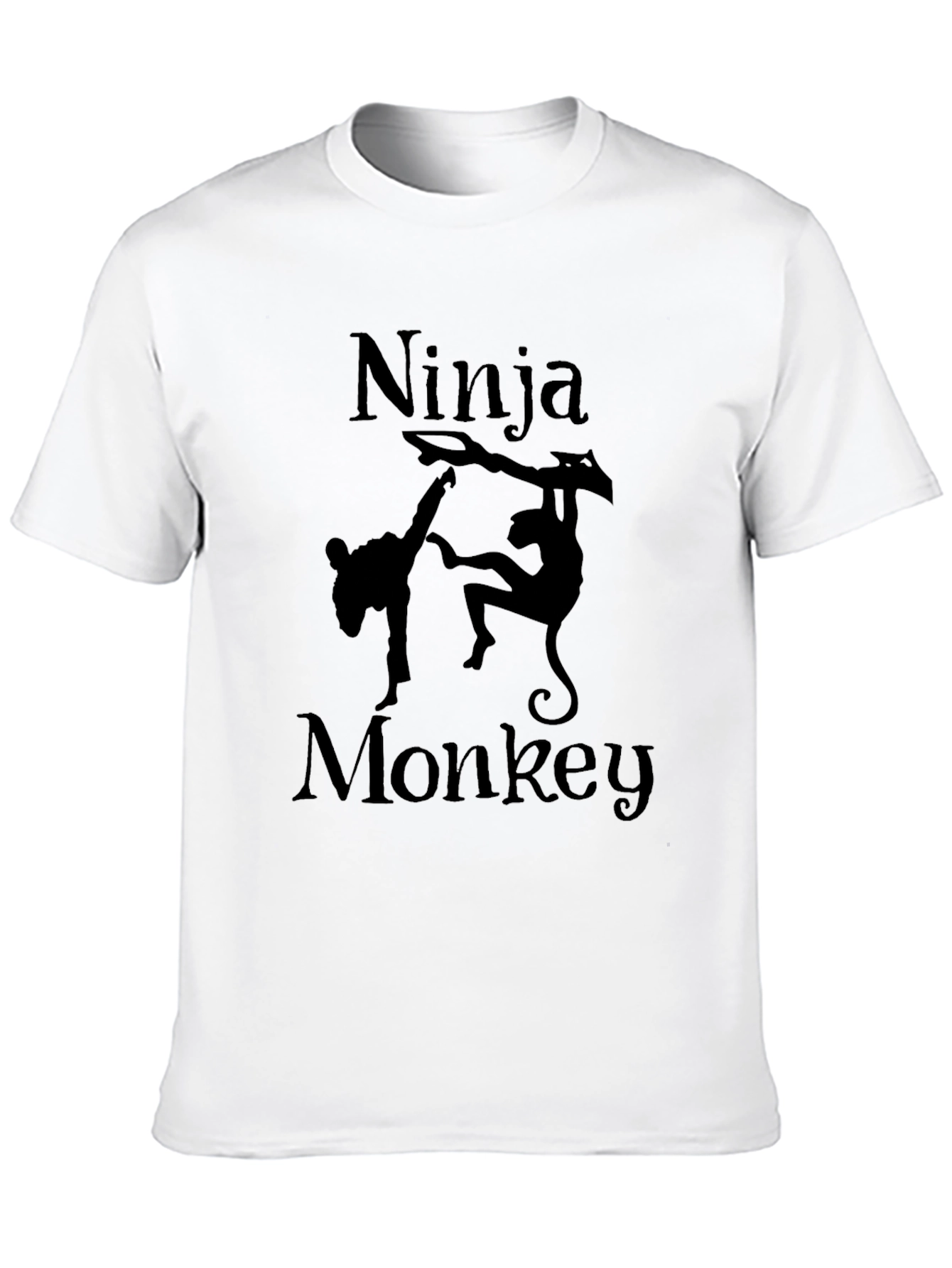 Ninja Monkey Graphic T-Shirt - Mens Black Tee