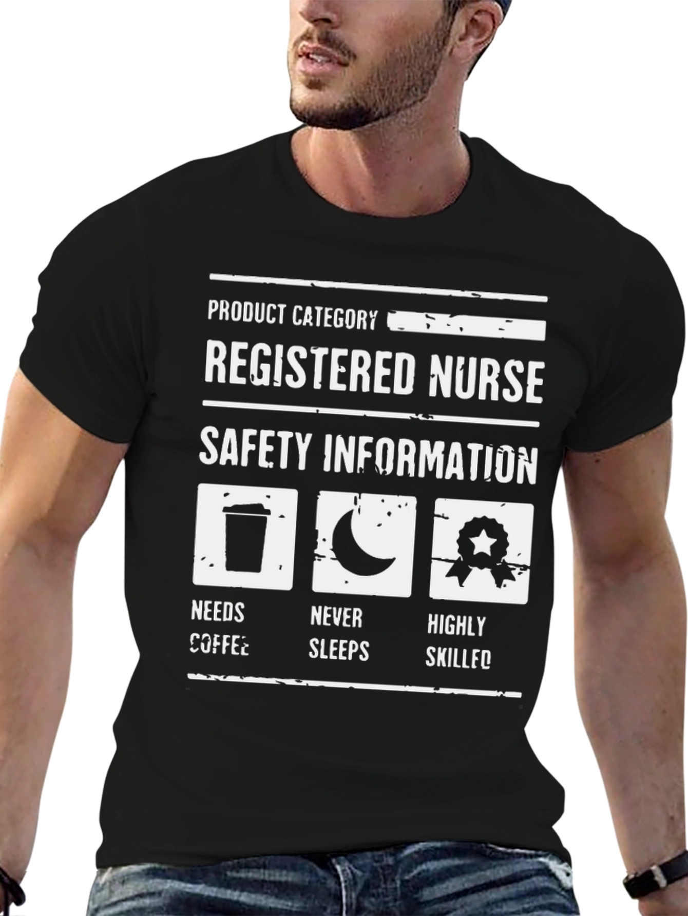 Registered Nurse Humor T-Shirt - Coffee Sleep Skill
