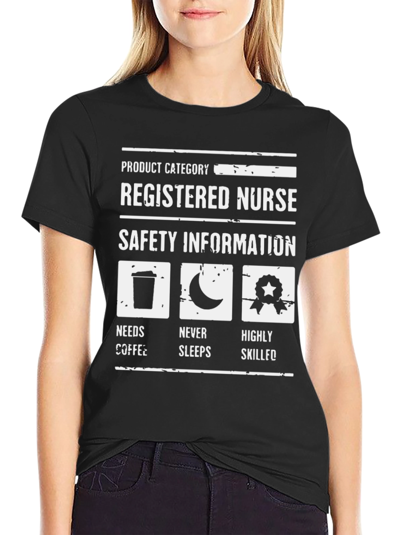 Registered Nurse Humor T-Shirt - Coffee Sleep Skill