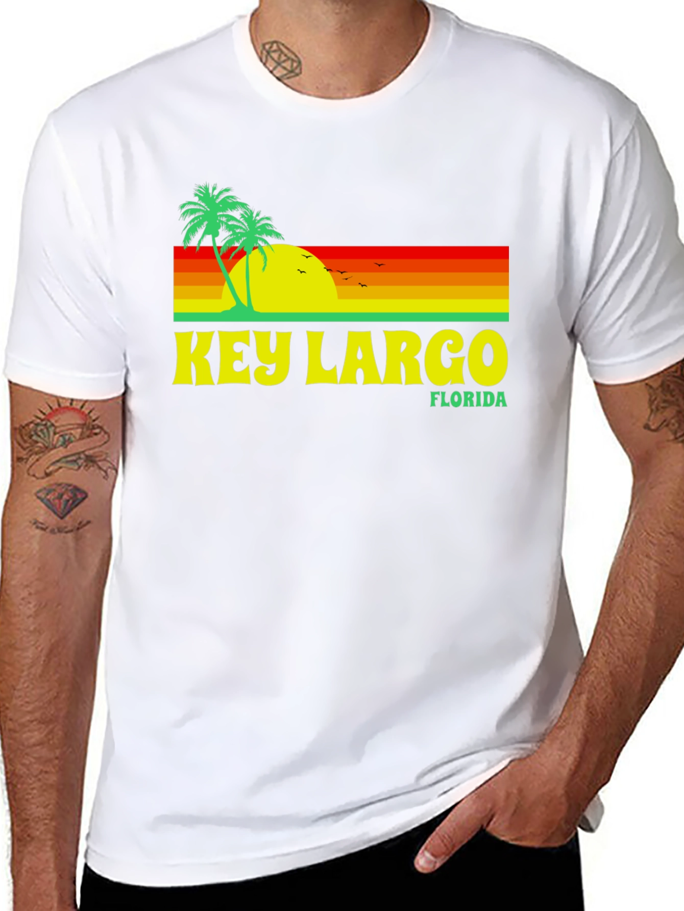 Key Largo Florida Retro Graphic T-Shirt
